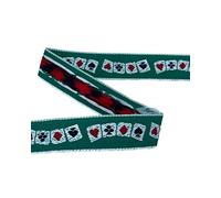 Passamaneria Carte Gioco Poker Nastro Gallone Bordo Greca Ricamato Alto Mm 20