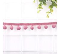 Passamaneria con pompon da 12 mm per fai da te, nastro decorativo con pom frange, accessorio per cucito fai da te, abbigliamento, costumi, cucito, decorazioni, rosa antico