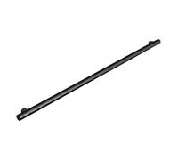 Passamano in Metallo per Gradini e Scale da Interno o da Esterno, Kit Completo per Ringhiera di Scale, Corrimano Industriale a Parete, per Soppalchi, Verande, Terrazze(Black,50cm/19.6in)