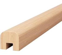 passamano per scale Corrimano in legno for scale, corrimano superiori in vetro, canale superiore in vetro, scanalatura for schede, lunghezza personalizzabile interne(Wood,150cm)
