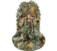 Passamontagna 3D a foglia da caccia in rete maschera per il viso copertura della testa cappuccio mimetico all'aperto