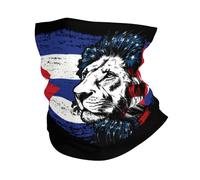 Passamontagna America And Cuba Cuban Flag Combine Lion Fascia Capelli Traspirante Scaldacollo Multifunzione Ghetta Da Collo Per Campeggio Outdoor Attività Ciclismo 25X50CM