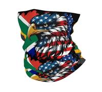 Passamontagna America And South Africa South African Eagle Flag Fascia Capelli Multifunzione Scaldacollo Antivento Ghetta Da Collo Per Campeggio Ciclismo Uomo Donna 25X50Cm