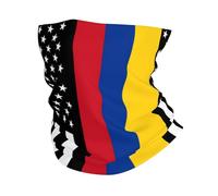 Passamontagna America Flag And Colombian Flag Ghetta Da Collo Multifunzione Scaldacollo Durevole Fascia Capelli Per Escursionismo Campeggio Ciclismo 25X50CM