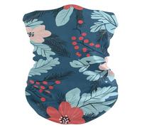 Passamontagna Christmas Flowers Pattern Coral Copricapo a mezza faccia