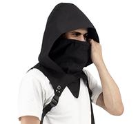 Passamontagna con cappuccio, con spallacci e maschera, per cosplay, con cappuccio e travestimento gotico