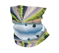 Passamontagna con motivo a strada di campagna irregolare per uomo e donna - Scaldacollo con protezione UV, maschera da ciclismo multiuso e fascia traspirante