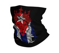 Passamontagna Cuba Cuban Flag And Lion Ghetta Da Collo Multifunzione Scaldacollo Protezione Uv Fascia Capelli Per Campeggio Outdoor Attività Ciclismo 25X50CM