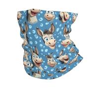 Passamontagna Cute Horse Cartoon Print Sciarpa al Collo Traspirante Multiuso Ghetta da Collo per Arrampicata Adulto attività 25X50Cm