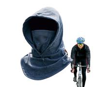 Passamontagna da sci da uomo per il freddo, scaldacollo regolabile da uomo, design integrato con copertura per il viso per cicli, Grigio scuro., Se référer au descriptif