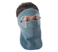 Passamontagna da sci invernale per il viso antivento e freddo, con pile termico, per attività all'aperto, sci, ciclismo, moto (blu, A)