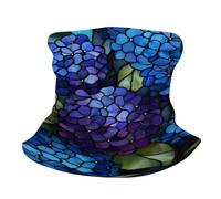 Passamontagna Dense Cluster of Hydrangea Stained Glass Sciarpa al Collo Sportiva Multiuso Ghetta da Collo per Sports Yoga Arrampicata 25X50Cm