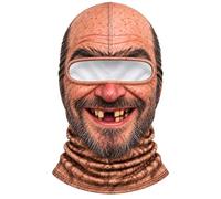 Passamontagna Divertente da Anziano Stampato in 3D, Viso Realistico Balaclava Scaldacollo,Copertura Collo Integrale, Novità Nonno Nonna, Copricapo Multifunzionale per Motociclismo Sci Sport all'Aperto