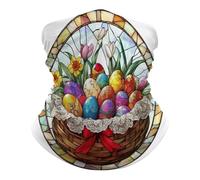 Passamontagna Happy Easter Fascia per Capelli Antivento Protezione UV Ghetta da Collo per Donna Ciclismo Bambini 25X50Cm