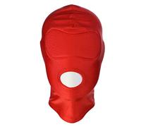 Passamontagna integrale in nylon, maschera invernale per il viso, elasticizzata, accessorio per costume cosplay, cappuccio tinta unita, per feste, ciclismo, corsa, sci, Rosso, Taglia unica