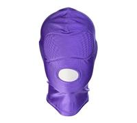 Passamontagna integrale in nylon, maschera invernale per il viso, elasticizzata, accessorio per costume cosplay, cappuccio tinta unita, per feste, ciclismo, corsa, sci, Viola, Taglia unica