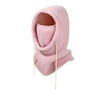 Passamontagna invernale con coulisse, antivento, da sci, tinta unita, for bicicletta, da indossare al collo, maschera antifreddo, sciarpa con cappuccio da donna e da uomo(Gray)