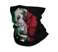 Passamontagna Italy Italian Flag Flower Scaldacollo Multifunzione Fascia Capelli Durevole Ghetta Da Collo Per Ciclismo Escursionismo Pesca 25X50CM