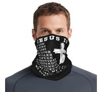 Passamontagna Jesus Is My God My King My Savior Christianty White Ghetta Da Collo Traspirante Scaldacollo Durevole Fascia Capelli Per Campeggio Outdoor Attività Escursionismo 25X50CM