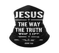 Passamontagna Jesus The Way The Truth The Life John 146 Christian Fascia Capelli Multifunzione Scaldacollo Protezione Uv Ghetta Da Collo Per Escursionismo Pesca Campeggio 25X50CM