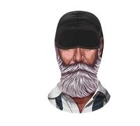 Passamontagna, maschera for il viso, cappello da sole, maschera da sci, cappuccio di protezione UV for donna e uomo(Black)