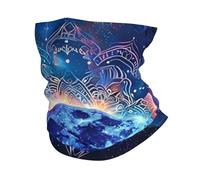 Passamontagna Moon Mandala Geometric Galaxy Space Cosmic Elegant Sciarpa A Mezza Faccia Antivento Sportiva Ghetta per Pesca Adulto Arrampicata 25X50Cm