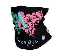 Passamontagna Nastro di Sensibilizzazione sul Cancro alla Tiroide, Farfalla Floreale Unisex Cerchietto per Capelli Elastico Ghetta da Collo per Ciclismo Outdoor attività Pesca