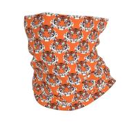 Passamontagna Orange Tiger Head Print Headwrap Antivento Traspirante Ghetta da Collo per attività Sports Donna 25X50Cm
