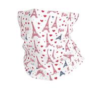 Passamontagna Paris Eiffel Pink Print Fascia per Capelli Elastico Unisex Ghetta da Collo per Uomo Yoga Arrampicata 25X50Cm