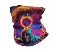 Passamontagna Rainbow Grim Reaper Demon Soul Space Neon Black Headwrap Elastico Multiuso Ghetta per Sports Donna Arrampicata 25X50Cm