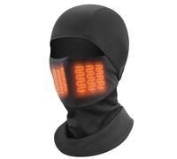 Passamontagna riscaldata da uomo - Maschera termica antivento con 3 livelli di riscaldamento | Blocco di temperatura, copertura per chef invernale caldo per ciclismo, moto, corsa, lavoro