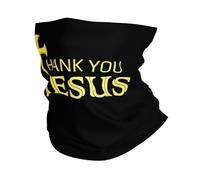Passamontagna Thank You Jesus Gold Fascia Capelli Traspirante Scaldacollo Protezione Uv Ghetta Da Collo Per Ciclismo Escursionismo Campeggio 25X50CM