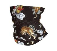 Passamontagna Tiger And Dragon-Chinese Animal Art Black Scaldacollo Multifunzione Fascia Capelli Antivento Ghetta Da Collo Per Uomo Donna Campeggio Ciclismo 25X50Cm
