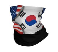 Passamontagna Usa America And South Korea South Korean Flag Fascia Capelli Durevole Scaldacollo Traspirante Ghetta Da Collo Per Escursionismo Campeggio Pesca 25X50CM