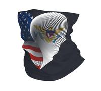 Passamontagna Usa Virgin Islands Of The United States Friendship Flag Heart White Ghetta Da Collo Protezione Uv Fascia Capelli Durevole Scaldacollo Per Escursionismo Campeggio Sportiva 25X50CM
