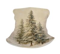Passamontagna Vintage Winter Landscape Tall Pine Trees Fascia per Capelli Elastico Multiuso Ghetta da Collo per Pesca Outdoor Bambini 25X50Cm