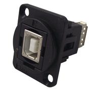 Passante Montaggio Pannello Connettore USB 2 B a Una Plastica Nera - CP30207N