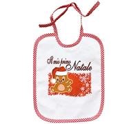 [Passaparola] Bavaglino - Buon Natale - Primo Natale - Il regalo più bello - Merry Christmas - Umoristico - unisex pappa - Made in Italy (Primo Natale)