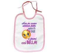 PASSAPAROLA Bavaglino -MOLTE GRAFICHE DISPONIBILI- Questi due così Bella rosa - Umoristico - unisex pappa - Made in Italy
