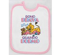 [Passaparola] Bavaglino -Sono brava quando dormo rosa - Umoristico - Unisex Bambina Bambino pappa - Made in Italy (Rosa)
