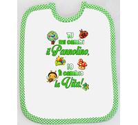 [Passaparola] Bavaglino - Tu cambi il Pannolino verde - Umoristico - unisex pappa - Made in Italy