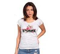 PASSAPAROLA - T-Shirt Maglietta Donna - Personalizzata con Il Nome-Scegli la Grafica Che preferisci tra Quelle proposte- Stampate in Italia - Girocollo Manica Corta -100% Cotone, 150gr/m2 (ND09, L)