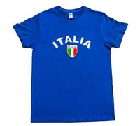 PASSAPAROLA T Shirt Maglietta Italia Azzurra Bambino,Stampa in Italia Colori atossici, Secondo Le Regole del Nostro Paese.Cotone 100%, Girocollo, Manica Corta. (IT, età, 12 Anni, Regular, Blu Royal)