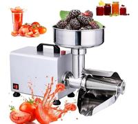 Passapomodoro Elettrico 450W in Acciaio Inox con Separatore di Semi, Macchina per Salsa, Marmellata, Ketchup, Confezionatrice per Frutta, Tramoggia 214mm, Capacità 160Kg/h, Facile Pulizia