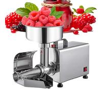 Passapomodoro Elettrico Commerciale Colino per alimenti, 450 W, pressa per macinazione commerciale, macchina per salse alimentari, acciaio inossidabile, elettrico per salsa di fragole e mirt