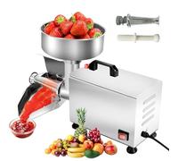 Passapomodoro Elettrico Commerciale Passaverdure elettrico commerciale per salse, puree, marmellate e purè di patate, macinacaffè in acciaio inossidabile da 450 W con pratico pestello, 110 V
