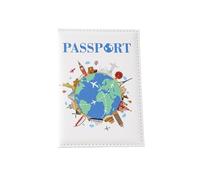 Passaporti titolari di viaggio, accessori da viaggio, stampa a colori, copertura per passaporti globali per carte di credito, passaporto, copertura in pelle PU, cover globale, bianco, Bellezza di