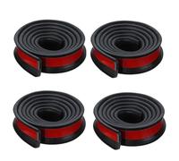 Passaruota Protezione Bastone Per Ruote Per Auto Protezione Universale Arco In Gomma Parafango Strisce Anti-collisione Da 1,5 M(4pcs Black)