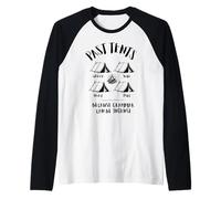 Passato tende scherzo | Divertente campeggio papà grammatica design Maglia con Maniche Raglan