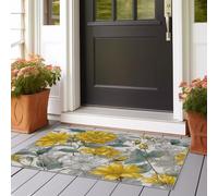 passatoia 80x240 cm Antiscivolo Lavabile Antimacchia Stile floreale vintage di William Morris Tappeto Runner Lungo per Corridoio Ufficio Entrata Casa Cucina da Ingresso Giallo